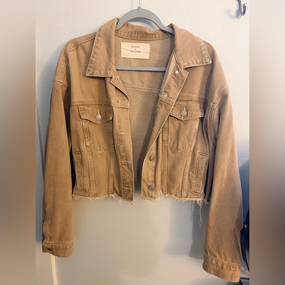 stitch & feather Jackets & Blazers - Stitch & Feather Tan Denim Jacket